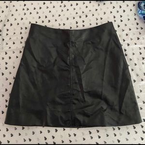 Black leather skirt